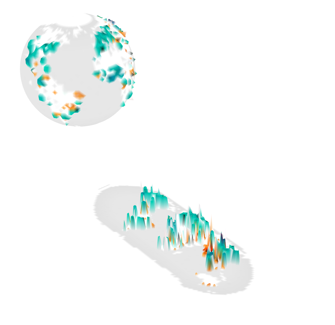 render images of the air quality of the earth